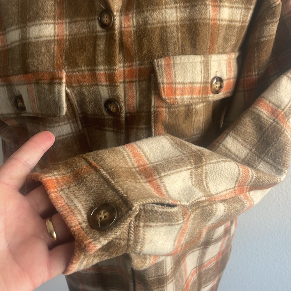 Plaid Button Down With Front Pockets Fall Winter … - image 2